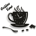 Coffee Time Acrylic Wall Clock 20x20 Inch