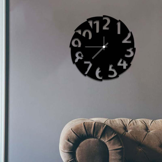 Cutting Numbers 3D Wall Clock