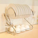 Dish Drying Rack Two Layer Stainless Steel Utensil