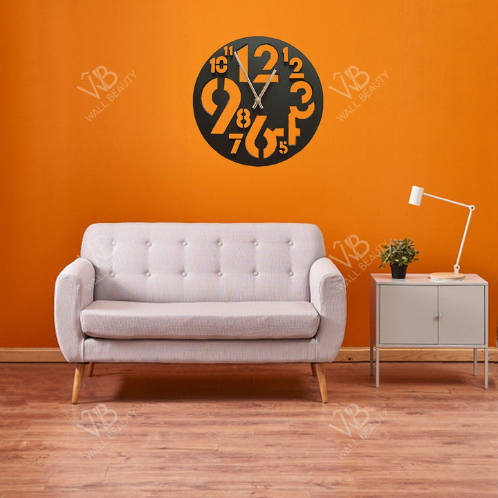 Holo Digits 3D Wall Clock M (18×18)