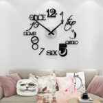 Italic Numbers DIY Acrylic Wall Clock L (48×48)