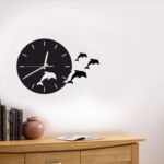 Jumping Dolphins 3D Wall Clock S (12×12)