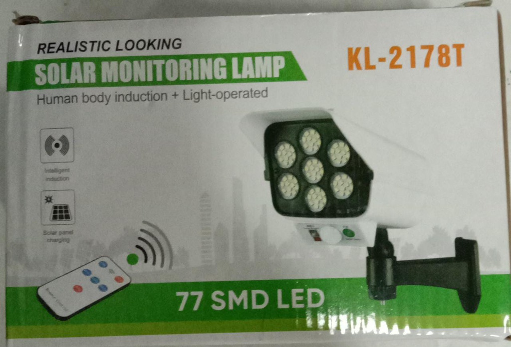 SOLAR MONITORING LAMP / 77 SMD LED /KL-2178T - SOLAR LIGHT
