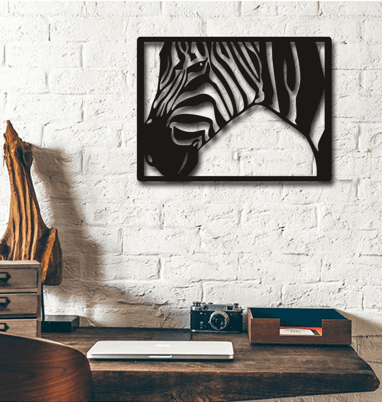 Zebra Wall Decoration Home Decor ArtL (24×24)