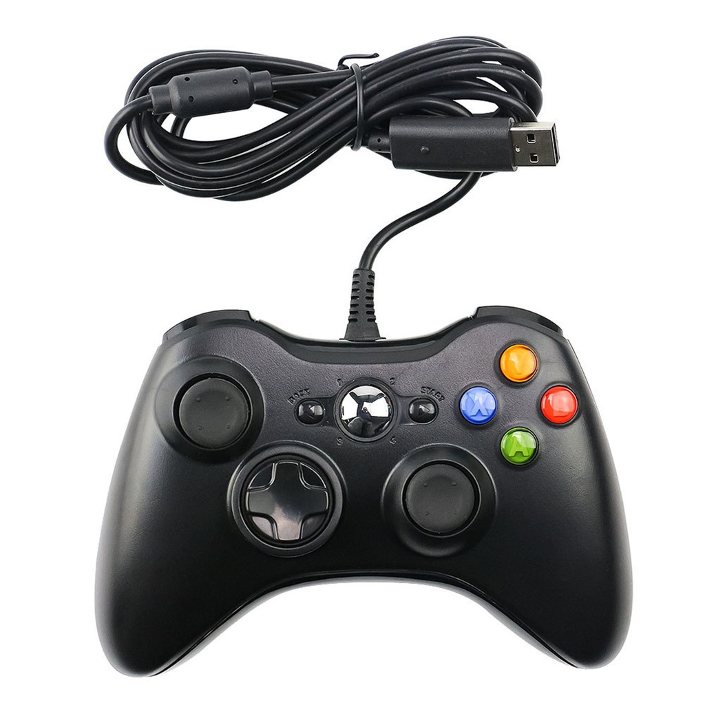 Black Or White USB Wired Controller Gamepad Joystick Compatible For Xbox 360 Black