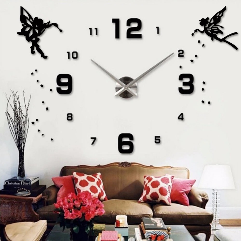 Angle Fairy Clock Acrylic (60 x 60cm)