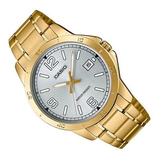 Casio Dress Gold Tone Stainless Steel Men Analog Watch MTP-V004G-7B2