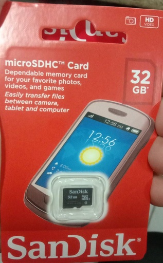 MICRO SD CARD / MEMORY CARD 32GB SANDISK