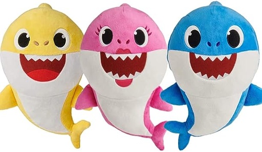 Baby Shark Plush Toy BLUE/PINK/YELLOW ( without music)