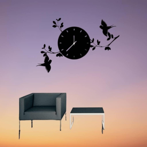 Birds on Branches DIY 3D Wall Clock (L)