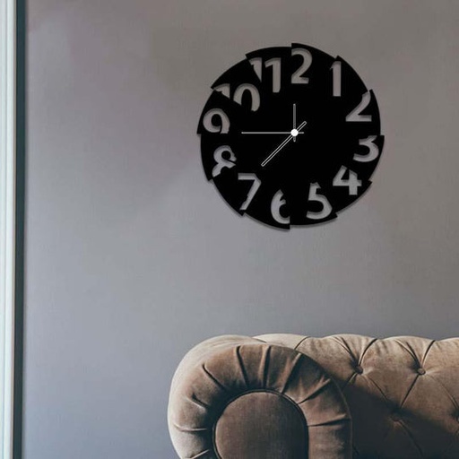 Cutting Numbers 3D Wall Clock