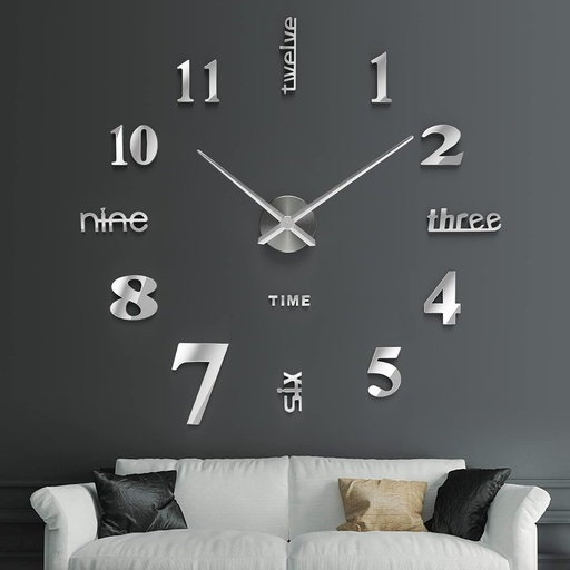 English Counting DIY Acrylic Wall Clock (M)