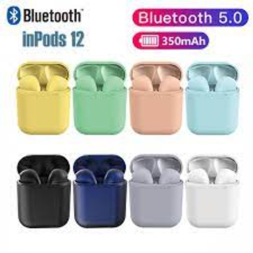 Inpods 12 Bluetooth In-Ear Earphones With Mic ( Mixed color)