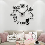 Italic Numbers DIY Acrylic Wall Clock S (24×24)