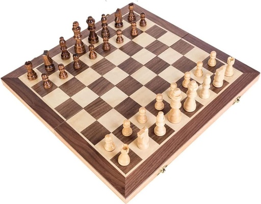 [PZDER785] Magnetic Chess Set Inlaid Walnut Wood Chess Set