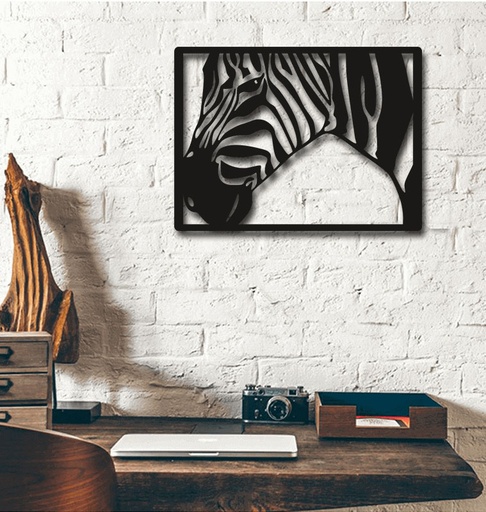 Zebra Wall Decoration Home Decor Art M (18×18)