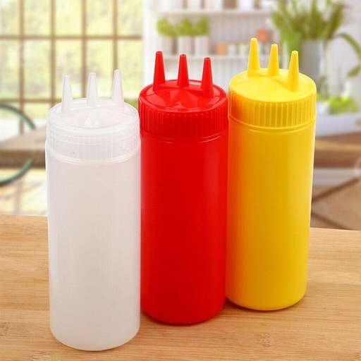 3 Hole Squeeze Bottle Condiment Sauce