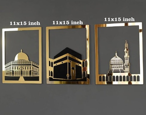 Masjid Al Haram, Masjid Al Aqsa, Masjid An Nabawi Islamic Wall Art